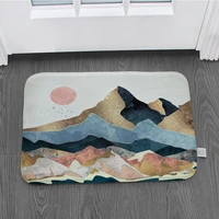 sunset printed flannel floor mats non slip tapered floor mats kitchen door mats front door welcome mat