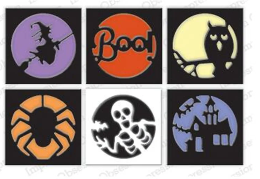 

Новые этикетки на Хэллоуин, металлические Вырубные штампы, фотоальбом, карточка, бумага для тиснения, рукоделие «сделай сам»