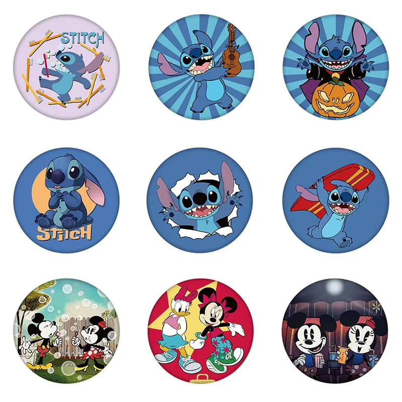 9 шт. оптом микс стежка Микки Минни значок модные значки пластиковые Броши