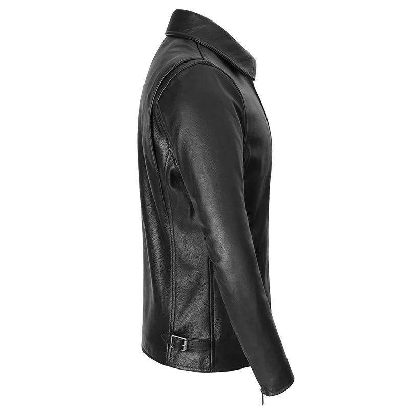 Мужская куртка из натуральной коровьей кожи деловая куртка-бомбер с натуральным