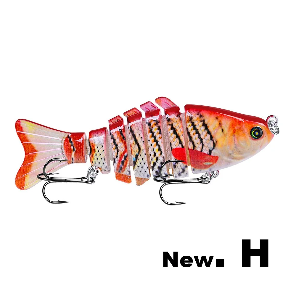 h 10 см 15,5 г тонущие рыболовные приманки, наживки блесна Swimbait 6 сегментный жесткий искусственный воблер снасти приманки - Цвет: h