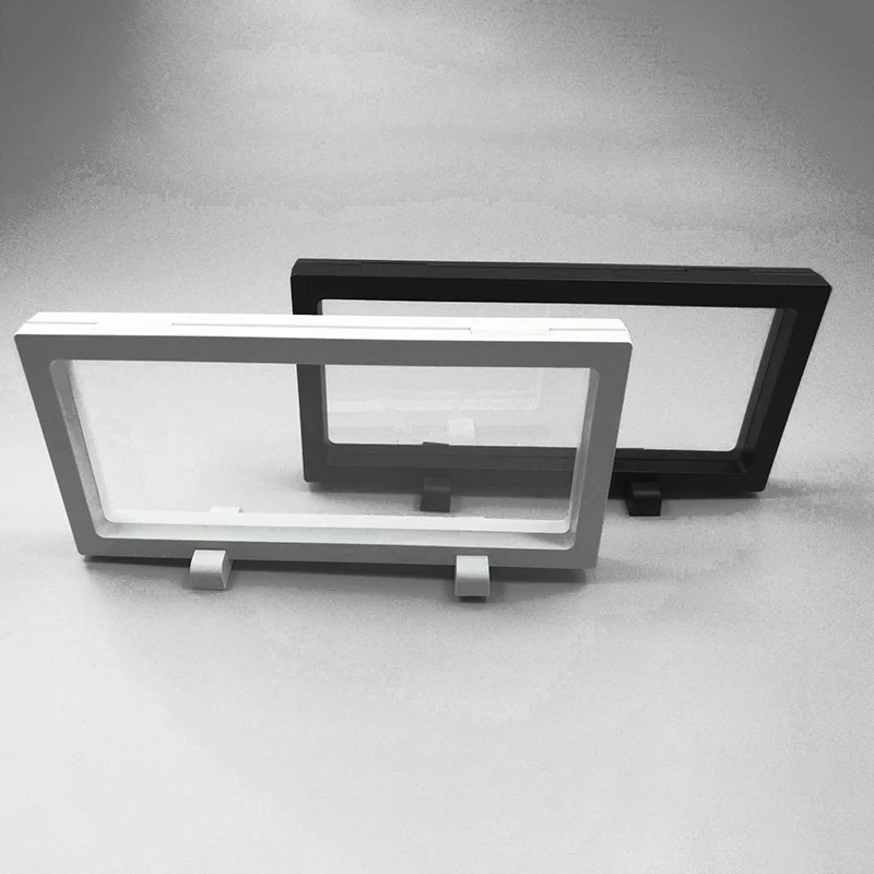

3D Floating Jewellery Display Holder Crafts Protection Transparent Case Storage Box W/ Base For Home Decoration