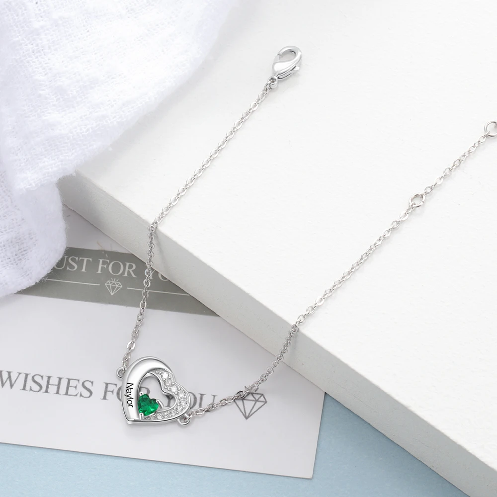 Браслет-цепочка женский из серебра 925 пробы с гравировкой имени | Украшения и