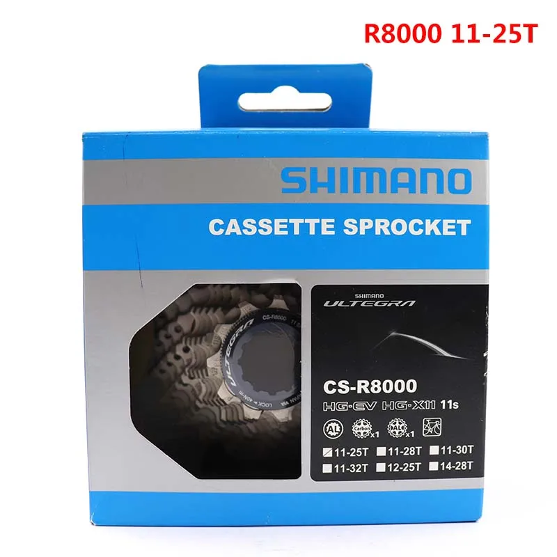 R8000 11-28T Shimano ULTEGRA CS R8000 11 скоростная кассета дорожный велосипед свободного хода 11-25T 28T 32T R8000 кассета Звездочка Shimano подлинные товары - Цвет: R8000 11-28T