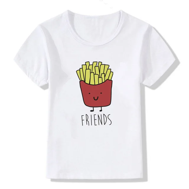 

Children's Clothing Funny Hamburg Chips Kids Boys Girls Short Sleeve Cool T-shirt Shirt Tops Children Tee Shirt Casual Shirt Top