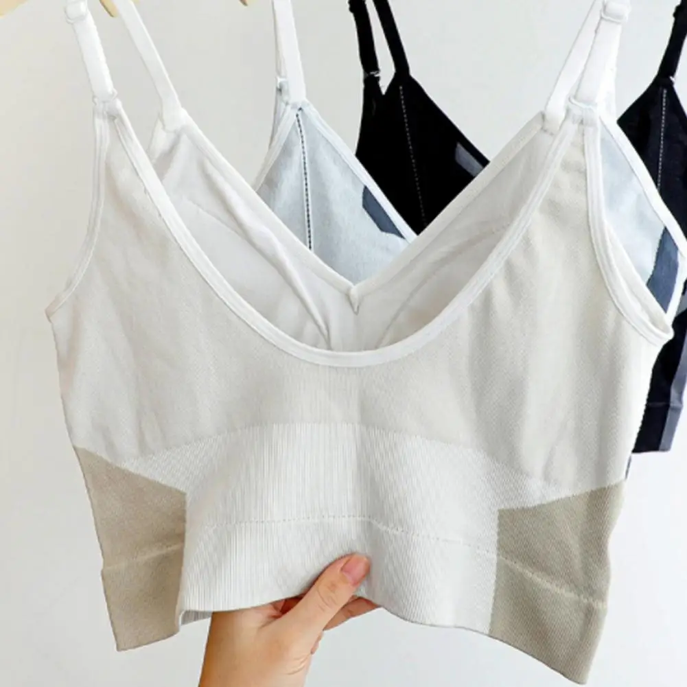 

Sexy Push Up V Neck Sports Vest Women U Back High Elasticity Waist Tight Padded Yoga Bra Lady Gym Underwear