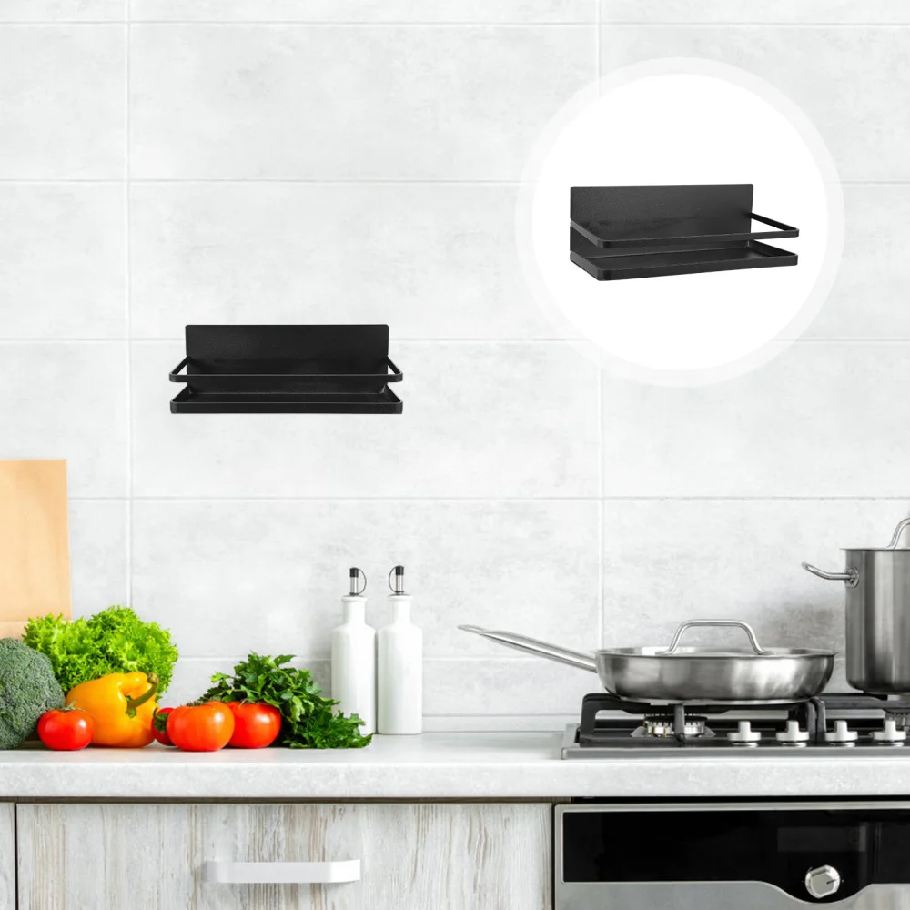 

2pcs Iron Magnetic Rack Kitchen Fridge Side Organizer Storage Rack Wall Hanger