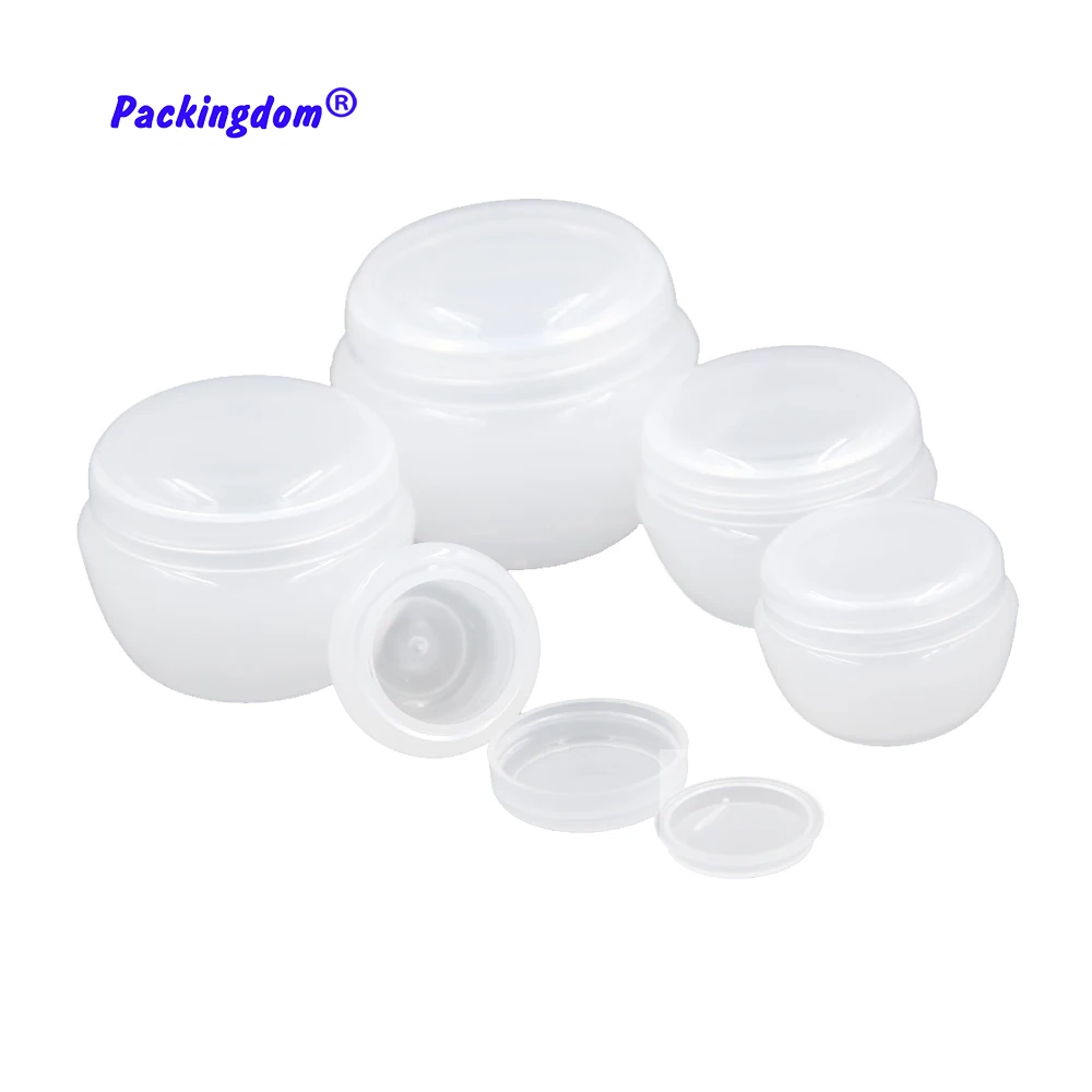 

50pcs Plastic Cosmetic Cream Jar Clear Packaging Mushroom Jars Empty Storage Containers Transparent with Lids 5g 10g 20g 30g 50g