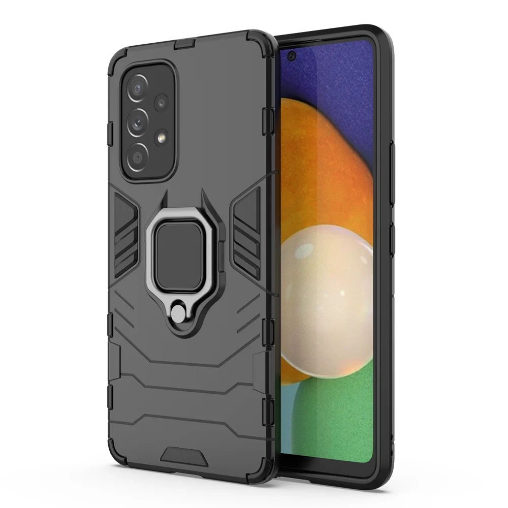 For Samsung Galaxy A53 5G Luxury Ring Back Cover Stand Armor ShockProof Case A 53 SamsungA53 Phone | Мобильные телефоны и