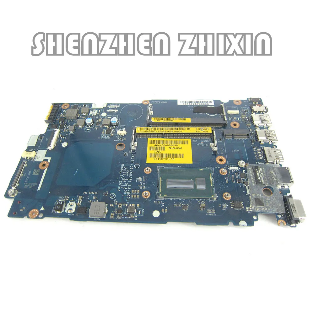 

Yourui для DELL Latitude L3450 3450 Материнская плата ноутбука SR27G i3-5005U Процессор DDR3 CN-068RW5 068RW5 68RW5 LA-B071P