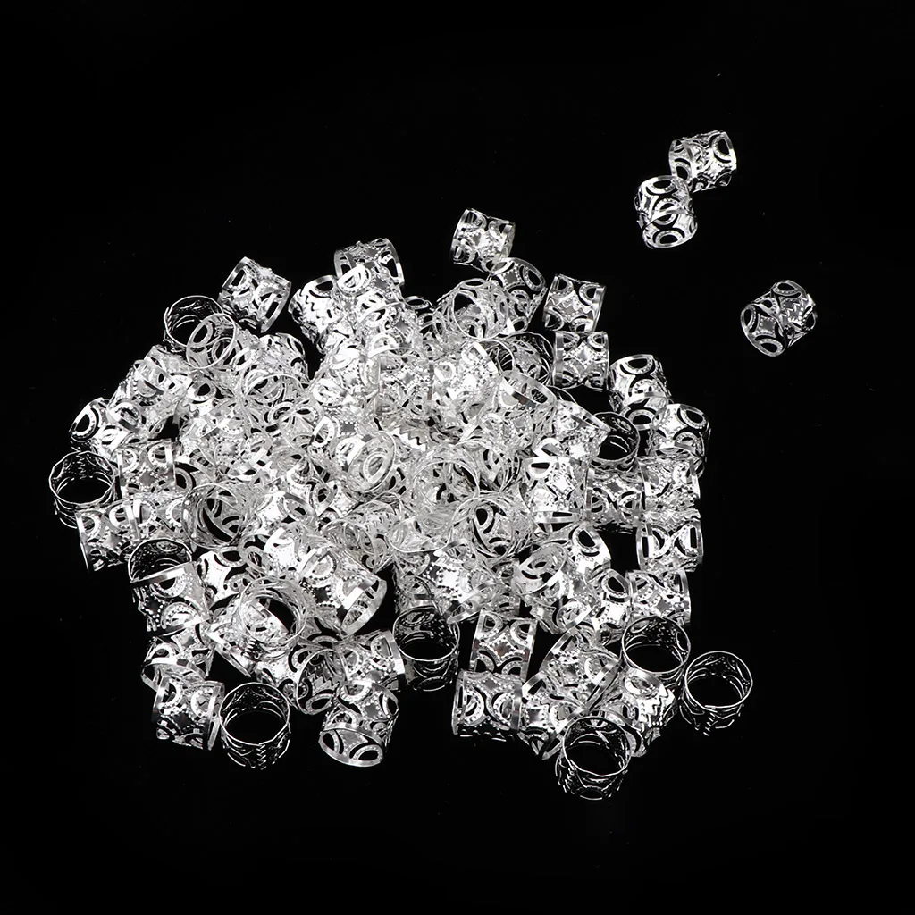 

100 штук катушка для волос дредов украшение для волос «сделай сам» плетеные украшения для волос