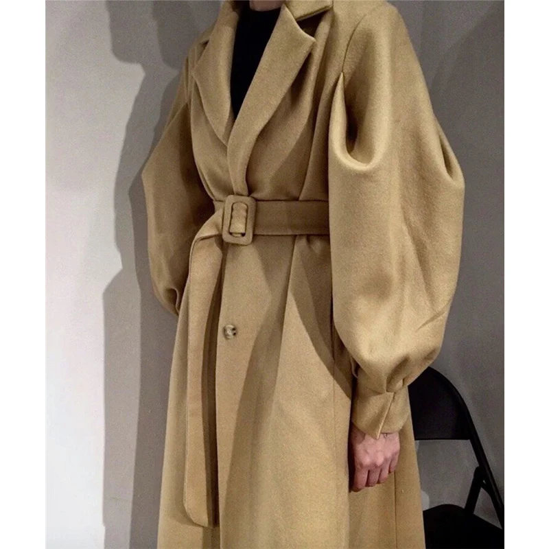 BGTEEVER модное шерстяное Женское пальто с поясом зимнее утепленное женское длинное