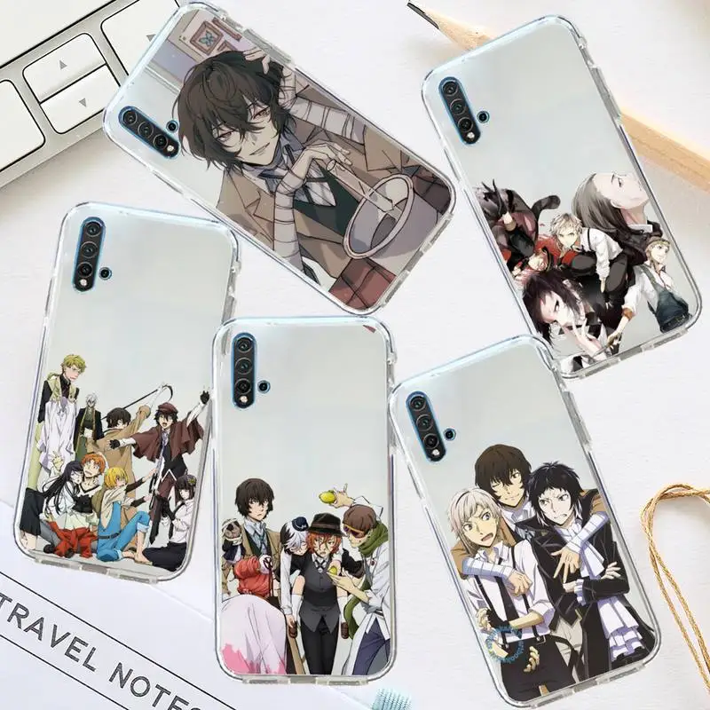 

apan anime bungou stray dogs Dazai Osamu Phone Case Transparent for Huawei honor P mate 40 20 30 10 50 i 9 x mate pro lite 8a