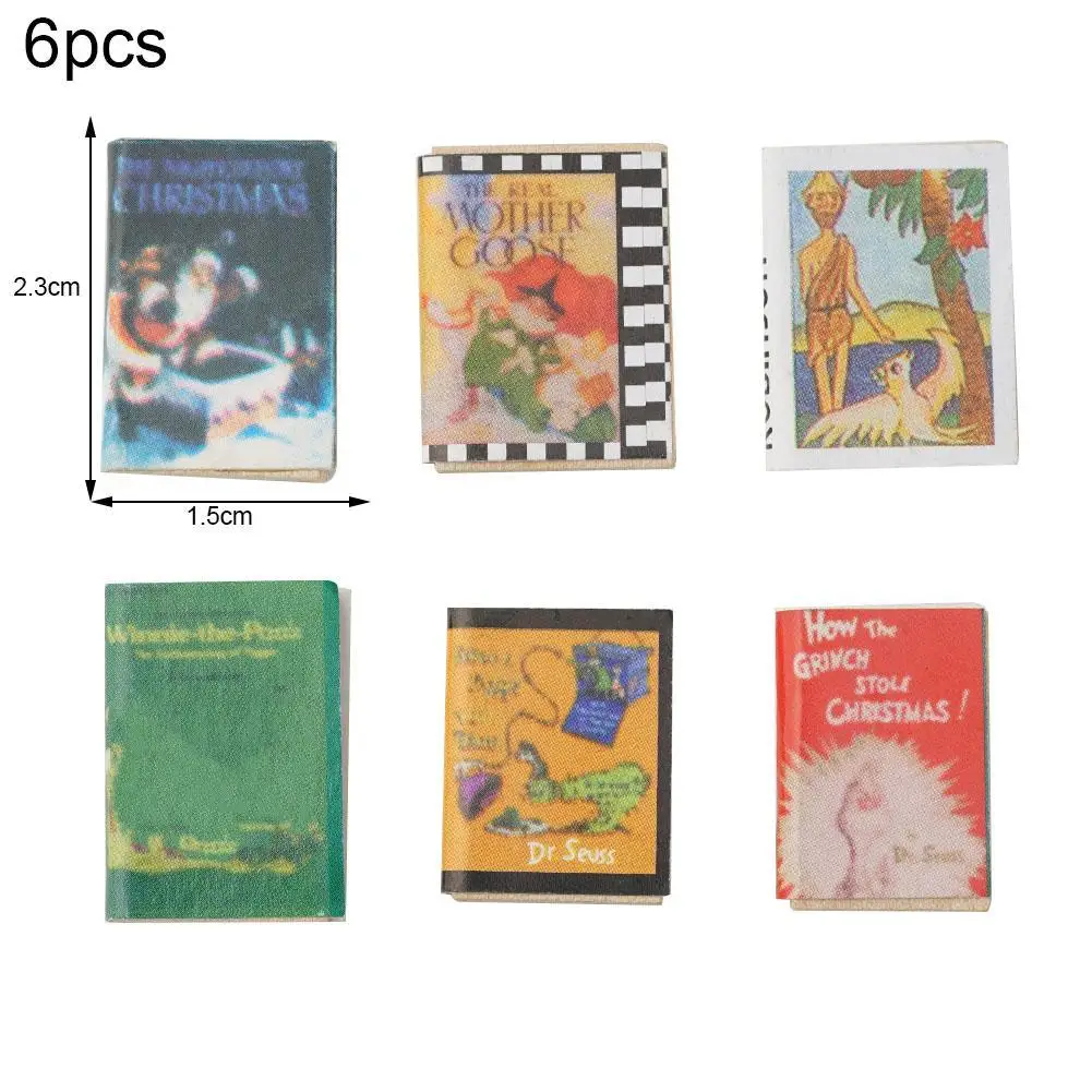 

1/12 Exquisite Simulation Miniature Book Model For Dolls For Birthday Scene Accessories Miniature Model Dollhouse Gifts V5J6