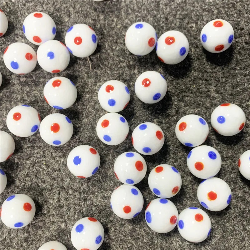 

1/5/10pcs 20Mm Glass Ball Cream Cattle Small Marbles Pat Toys Parent- Child Beads Console Game Pinball Machine of Bouncing Ball