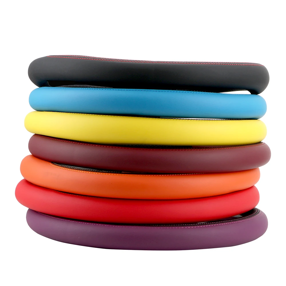 

Breathable 37-38cm Universal Sport Auto Steering Wheel Covers Car Steering Wheel Cover Anti Slip Micro Fiber Leather