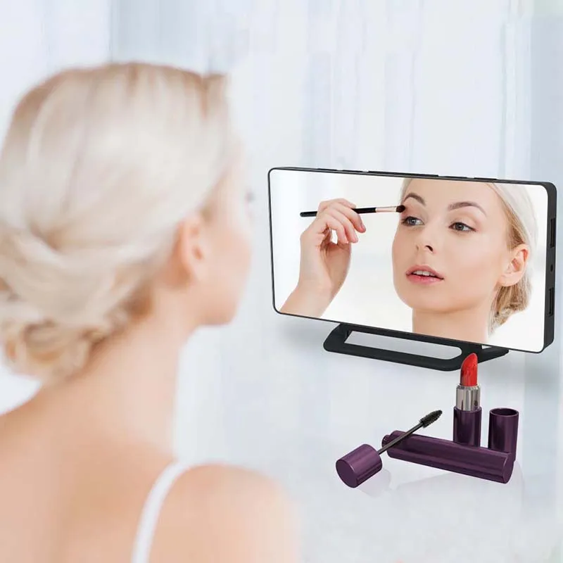 Светодиодный цифровой будильник часы зеркальные настольные электронные USB