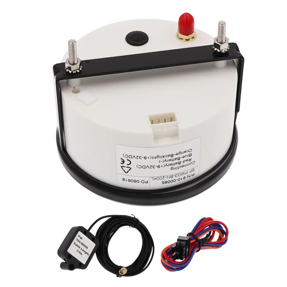 Водонепроницаемый Спидометр 85 мм 200 км/ч с GPS-антенной красная подсветка для