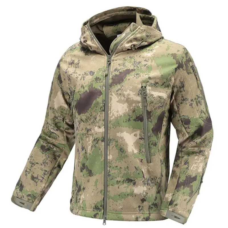 Мужская военная куртка камуфляжная тактическая флисовая одежда