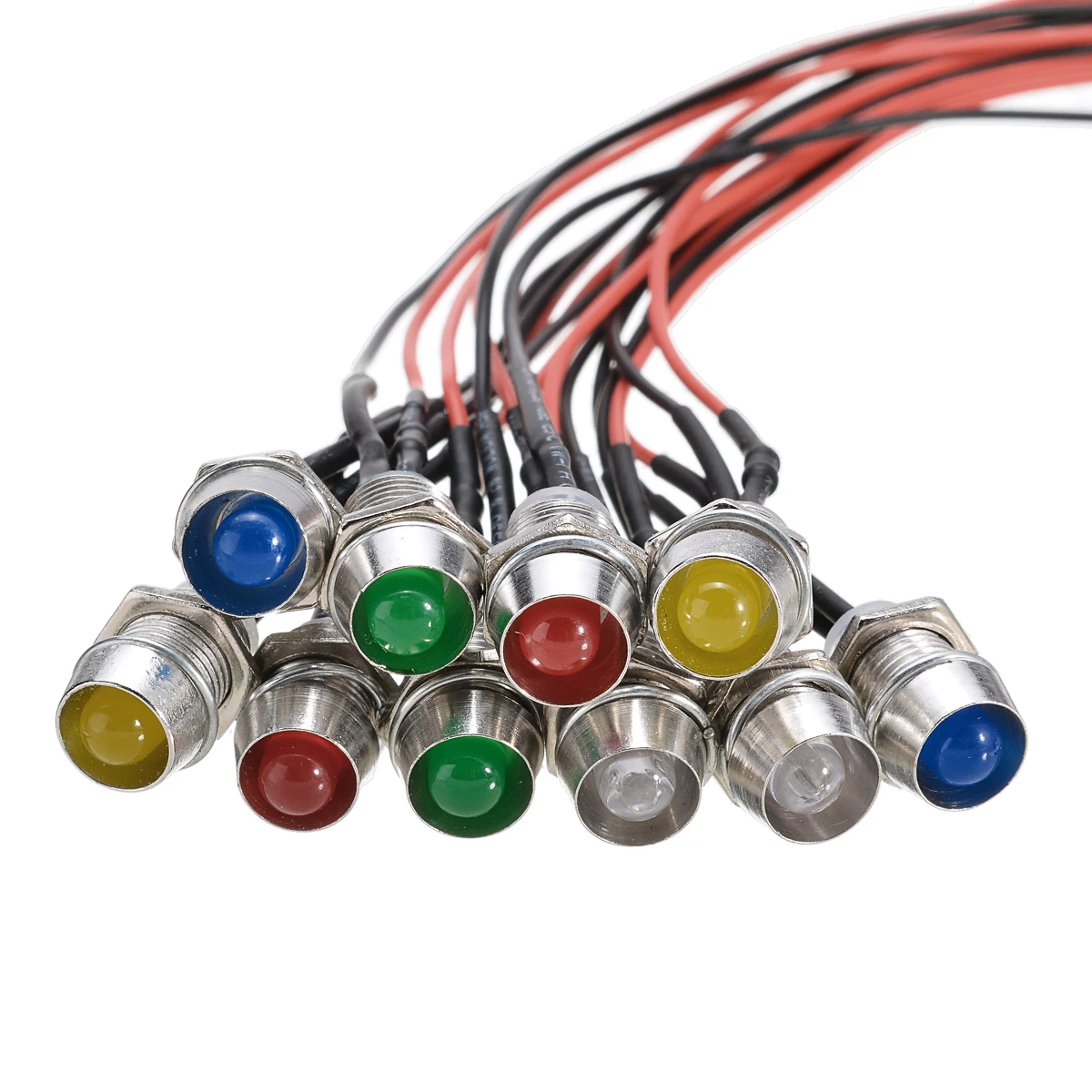 10 шт./компл. 12 В светодиодный индикатор поворота 8 мм лампочка для пилотного