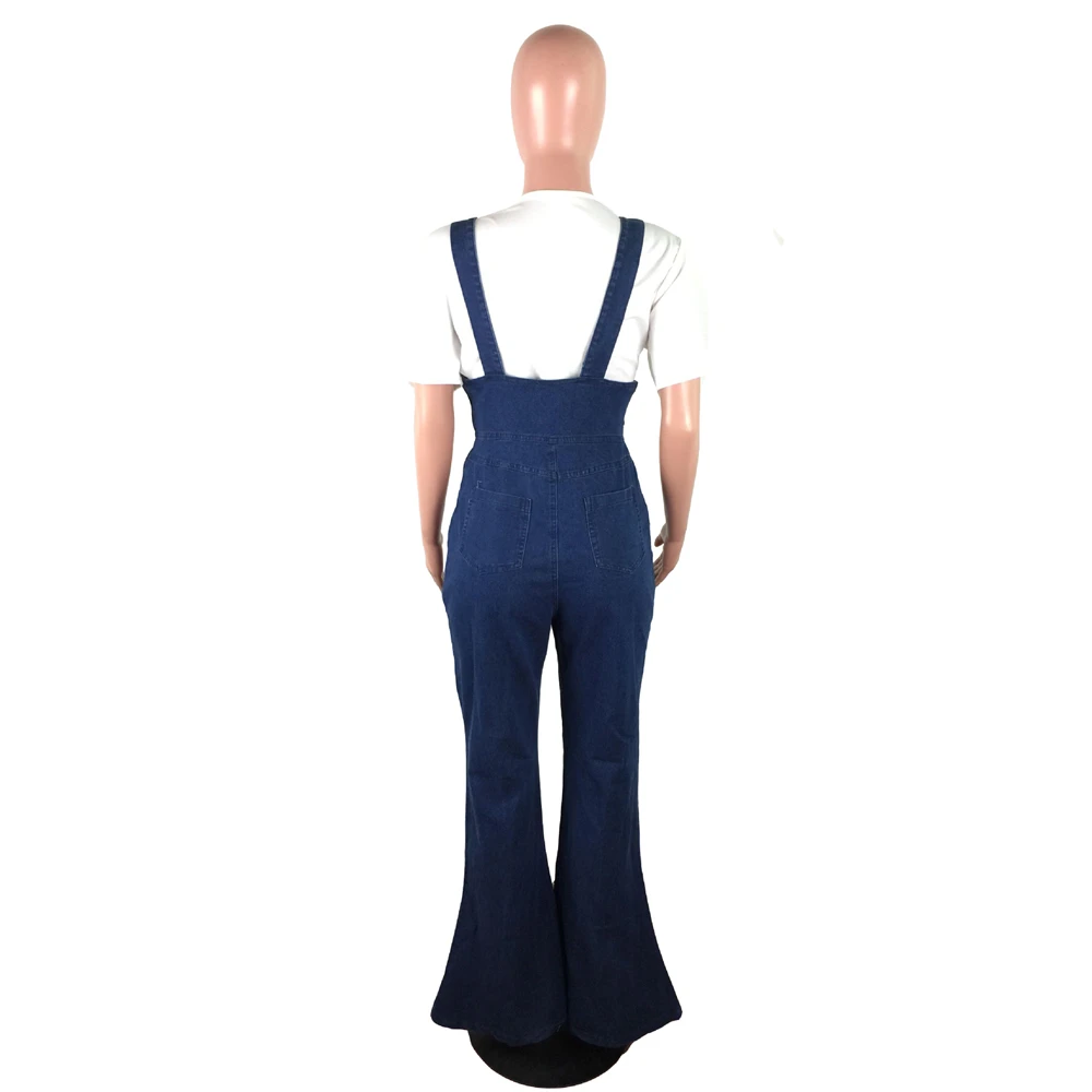 Женский джинсовый комбинезон Tsuretobe голубой женская одежда расклешенные джинсы