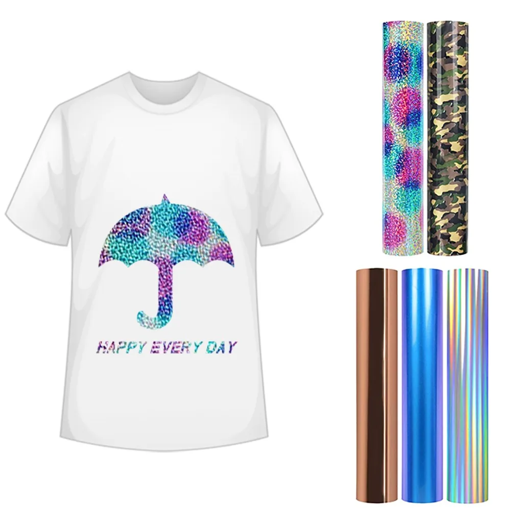 5 рулонов Переливающаяся голограмма для домашних животных Термотрансферная