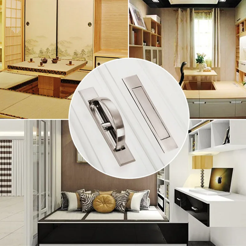 KK & FING вращающаяся Скрытая ручка из цинкового сплава утопленные ручки с татами