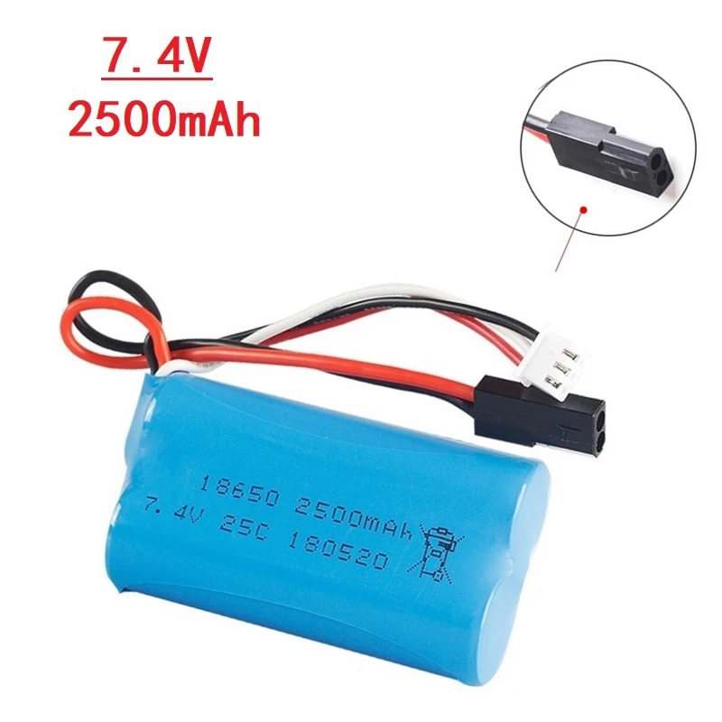 

18650 7.4V 2500Mah 25C Li-ion Battery For MJX T40 T40C F39 F49 T39 Syma 822 RC Helicopter Drone Part for BG1518 BG1513 BG1515