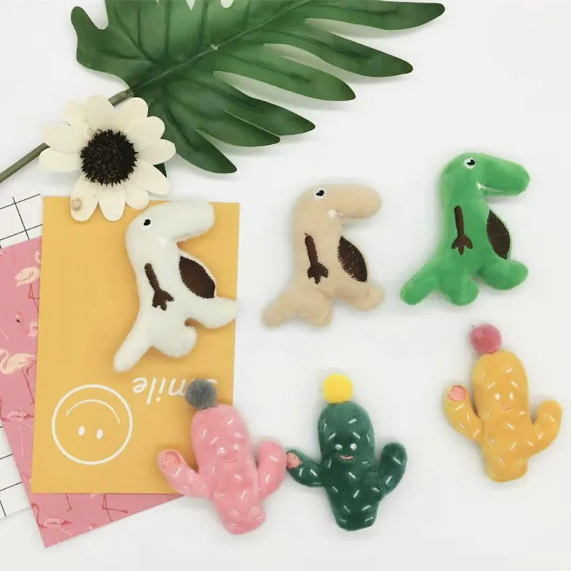 10 шт./лот DIY милые куклы крокодила кактуса ручной работы мягкие нашивки