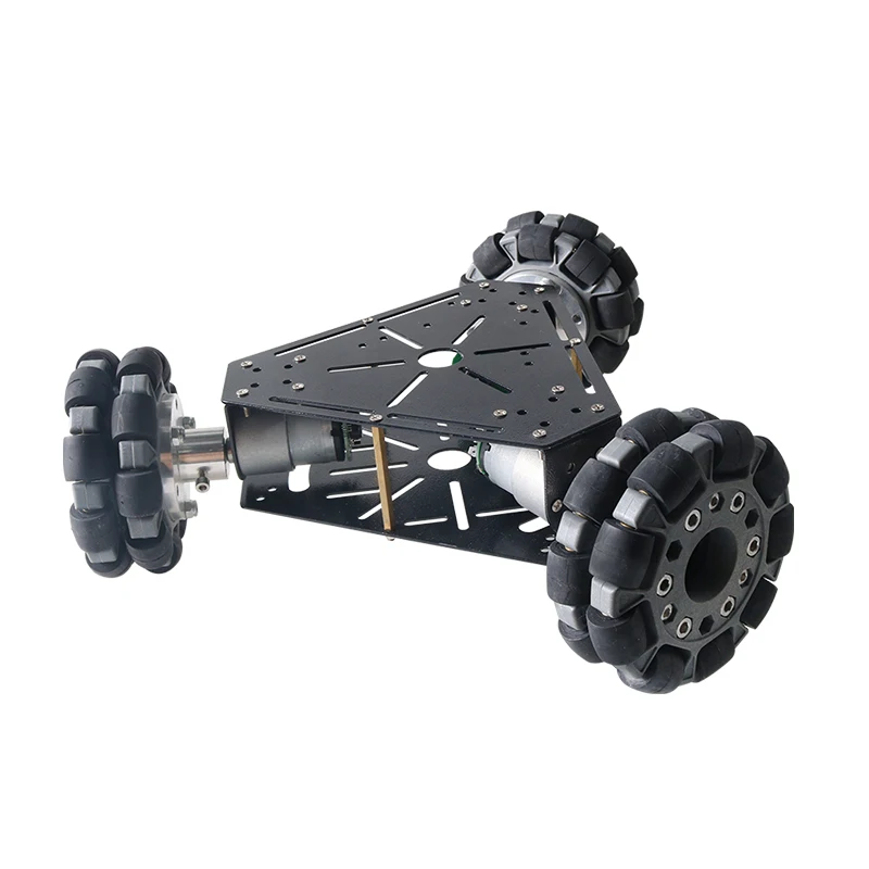 2-Layer 3WD Smart Metal Robot Car Chassis Kit 100mm Omnidirectional Wheel 3pcs High Toruqe DC Motors DIY Toy for Maker Learning | Игрушки и