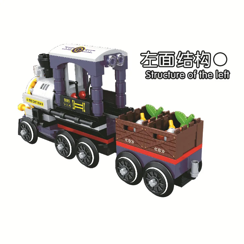 195 шт детские строительные блоки игрушки Совместимость с legoingly поезд грузовой