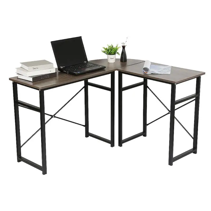 

Практичные Угловые офисные столы, современный деревянный компьютерный стол L-образной формы, игровой стол для кабинета и ноутбука, винтажны...
