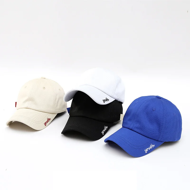

Solid color hat side YOUTH Embroidery Baseball cap Outdoor Casual Sunscreen Cap Breathable All-match Couples cap for Women