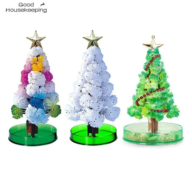 3 Types 14cm Magic Growing Christmas Tree DIY Fun Xmas Gift Toy for Adults Kids Home Festival Party Decor Props Mini | Дом и сад