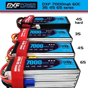 Аккумулятор DXF 3S 4S 6S lipo 11,1 В 14,8 в 22,2 в 7000 мАч 6750 мАч 5200 мАч 60C 100C, Жесткий Чехол для радиоуправляемой машинки, лодки, вертолета, 2 шт.