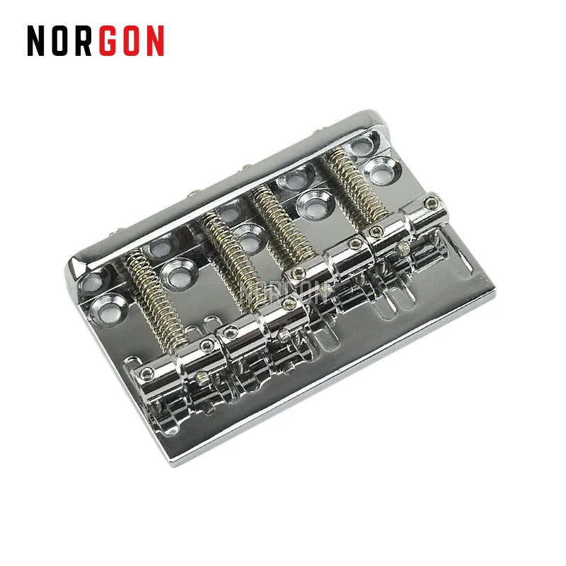 Norgon 4-струнная Электрический бас-гитара мост черный и серебристый инструменты Запчасти для авто и аксессуары