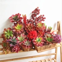 1 pc diy accessories fashion red series succulents plant flower wall potted mini artificial simulation flower heads