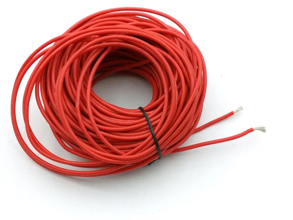 1 Катушка 10 м красная Высококачественная силиконовая проволока 16 AWG Гибкая