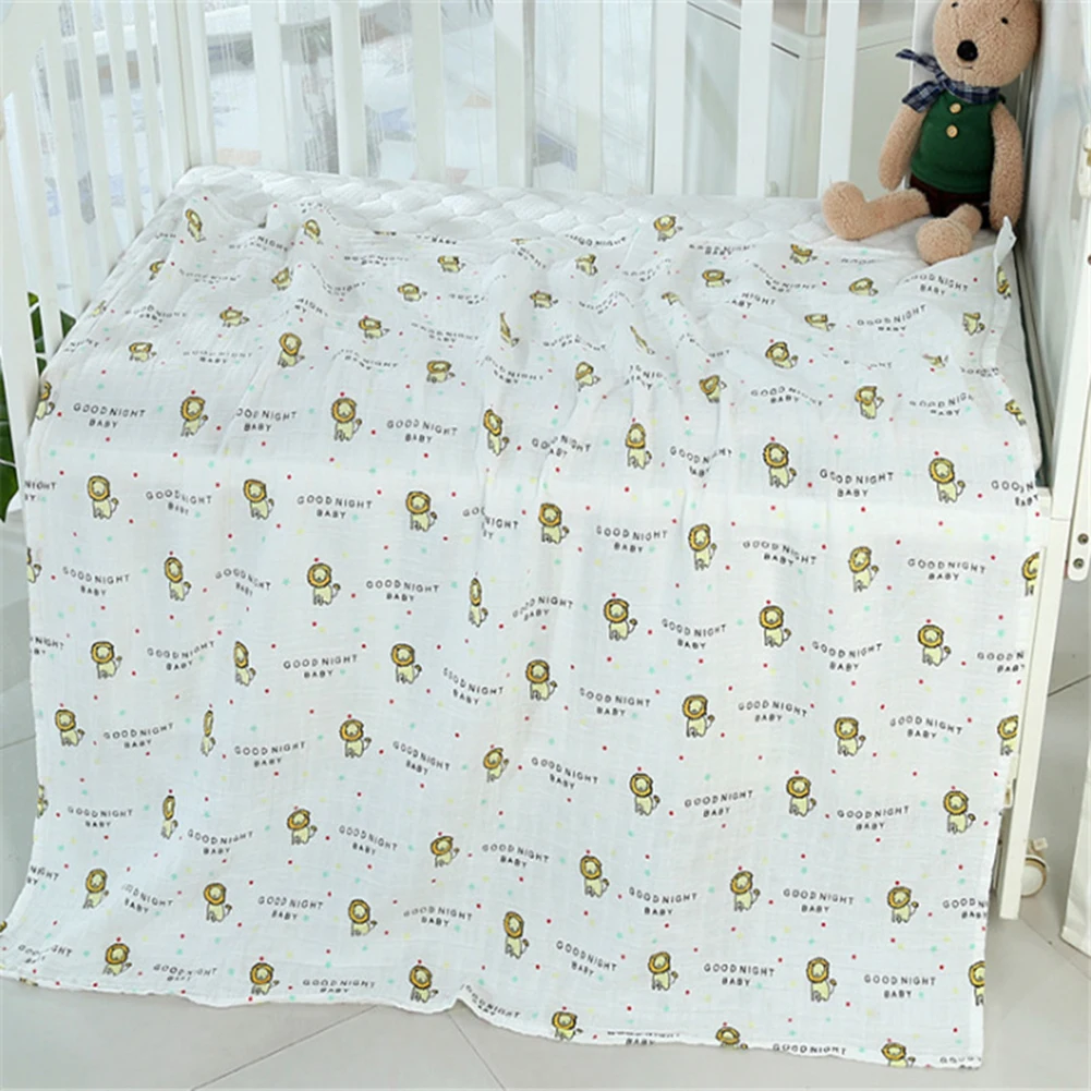

2-Layers Cotton Newborn Baby Swaddle Blanket Infant Muslin Gauze Bath Towel
