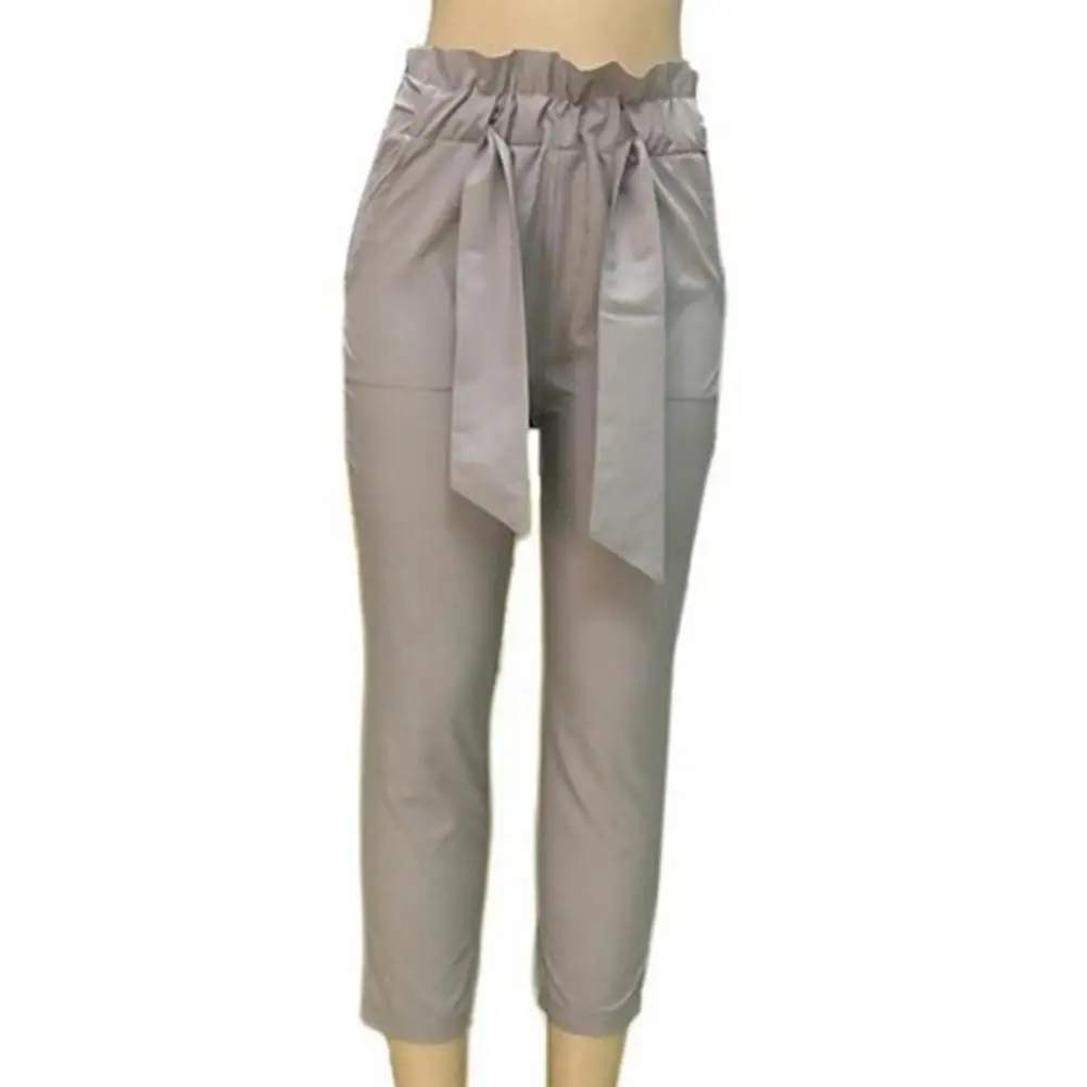 

Casual Women Pants Solid Color High Waist Skinny Pants Slim Cropped Pencil Trousers Black S-XL Streetwear Pants Women Clothing