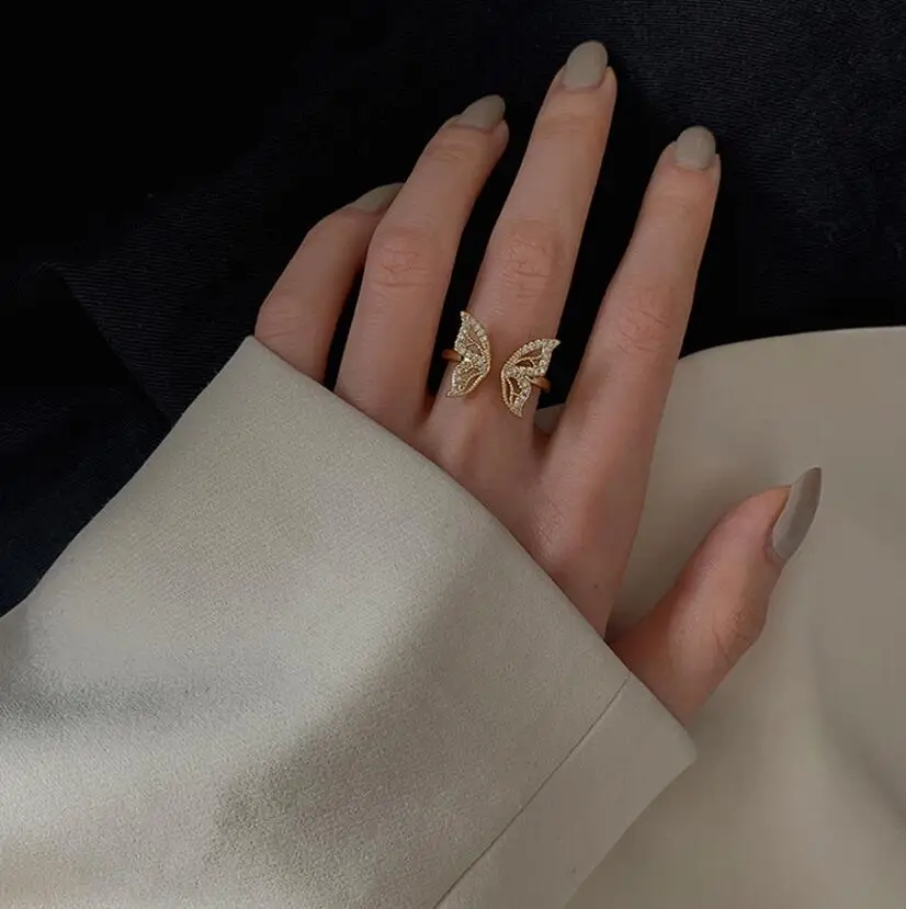 

Женское кольцо с бабочкой, открытое из серебра 925 пробы, S-R346