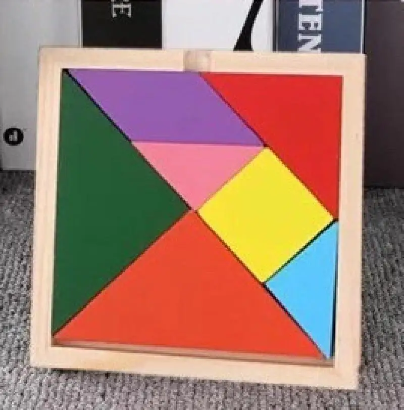 Новая модель 3d деревянные пазлы Tangram Логические Пазлы для детей тетрис