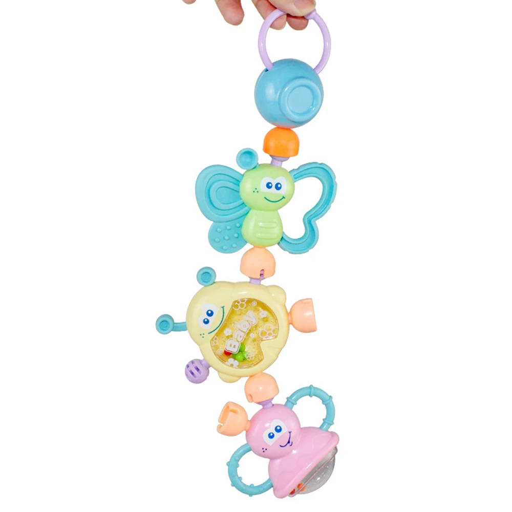 

10pc/Set New Cartoon Baby Teether Montessori Toys Infant Food Grade Teething Kids Educational Crib Rattle Baby Toy for Girls Boy