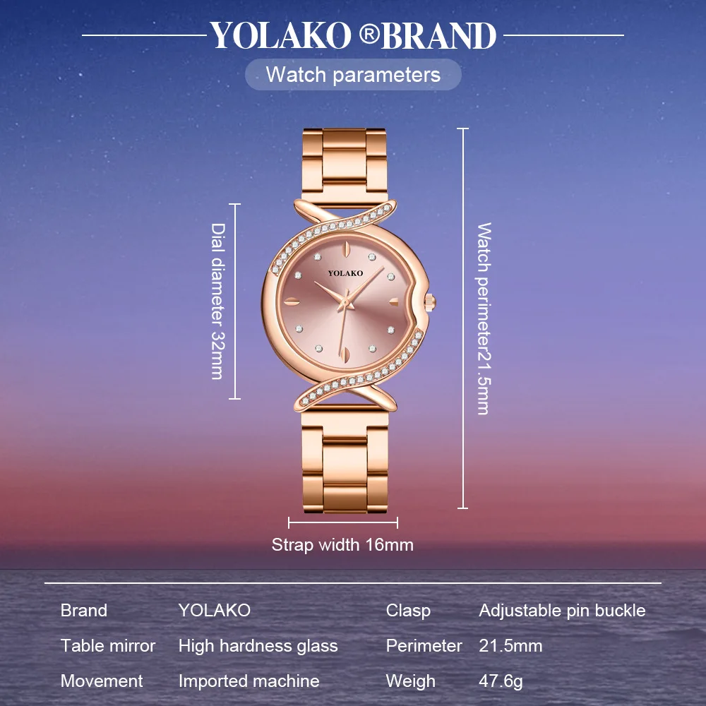 

2021 New Luxury Casual Ladies Quartz Watch Fashion Rose Gold Alloy Strap Women Dress Watches Relogio Feminino Hot Clock