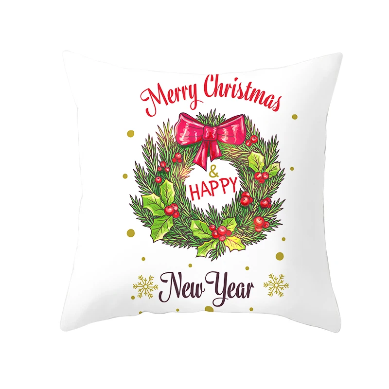 

Christmas Cushion Cover Red Pillowcase Sofa Cushion Pillow Cases Seat Car Home Decor pillow cover Christmas Decoration For Home