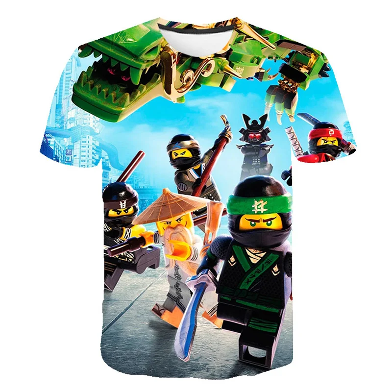 

Boys T-Shirts Summer Kids Ninjago 3D T Shirts Cartoon Anime Fashion Boy Girl T Shirt Costume Boy Clothes Children Clothing