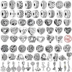 Бусина-зажим цветы из серебра 925 пробы для браслета