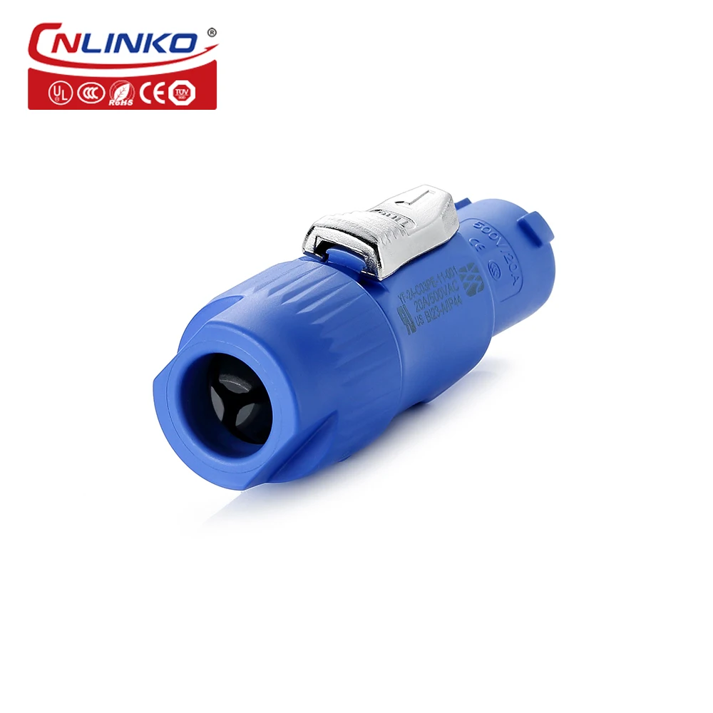 3 Pin Led освещение IP65 вилка и розетка наружный мужской женский кабель питания