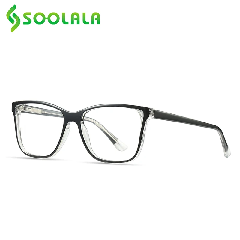SOOLALA Square TR90 Anti Blue Light Reading Glasses Women Men Spring Hinges Prescription Reader +1.0 1.5 to 4.0 | Аксессуары для
