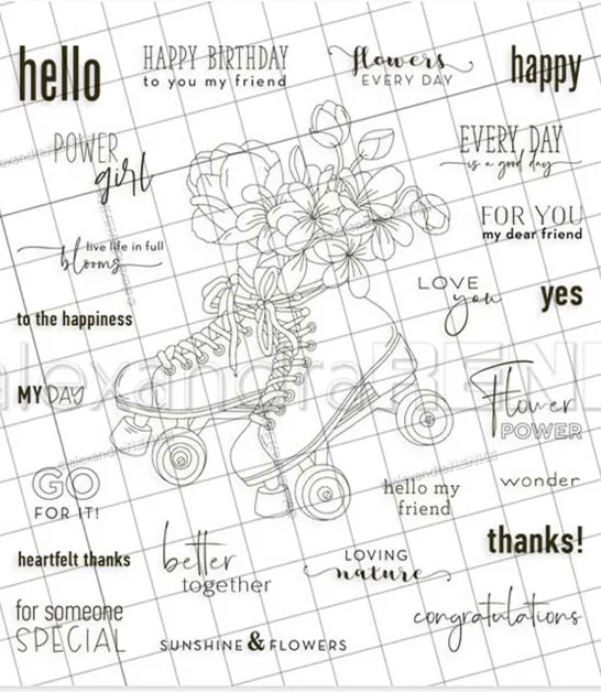 

Flower stamp Clear Stamp for Scrapbooking Transparent Silicone Rubber DIY Photo Album Decor 0780